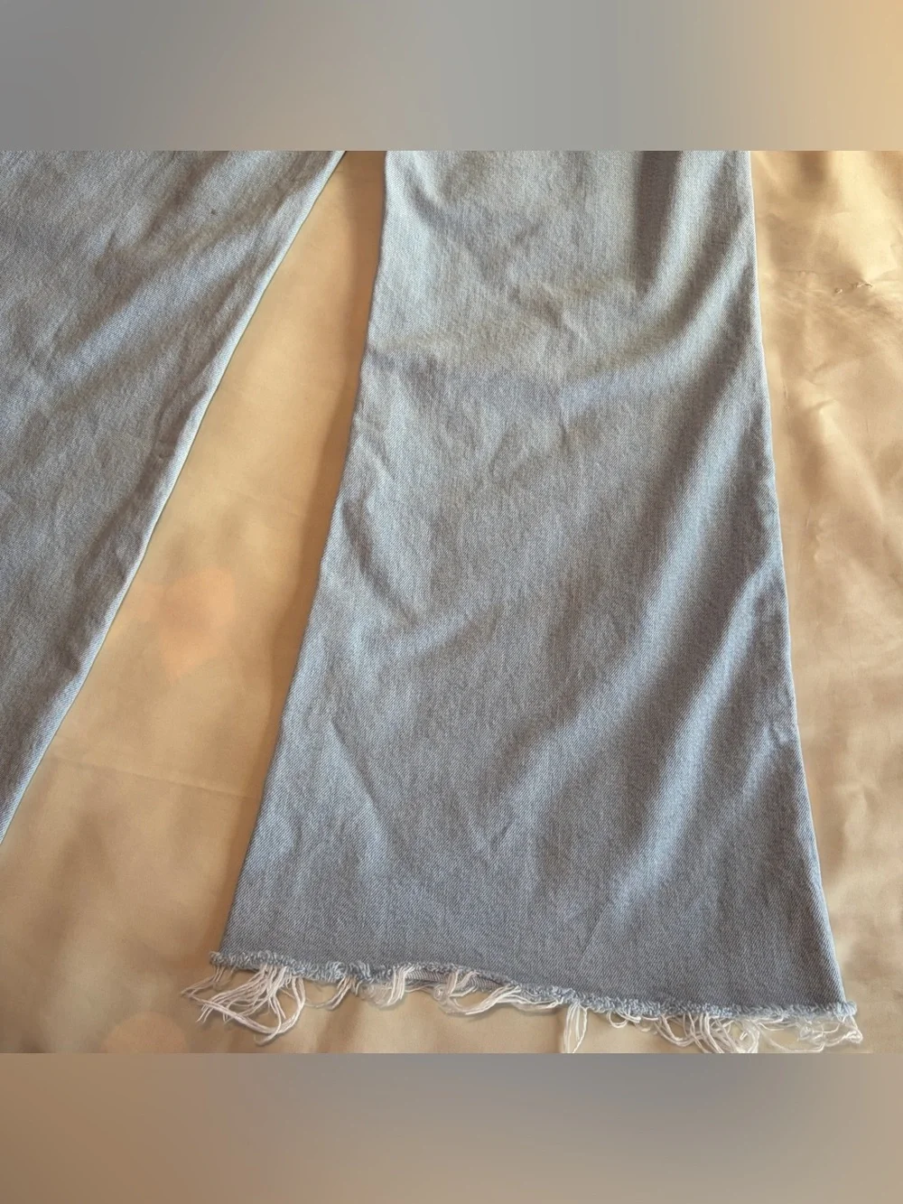 MOTHER- The Twister Ankle Fray Wide Leg Jeans in Cowabunga Size 26 Jeans